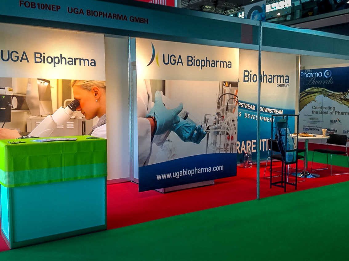 Messestand UGA Biopharma GmbH
